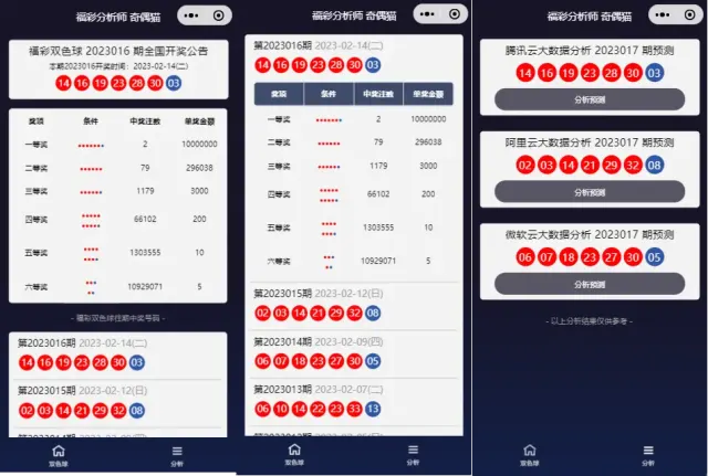 中国福彩大数据分析大师微信小程序