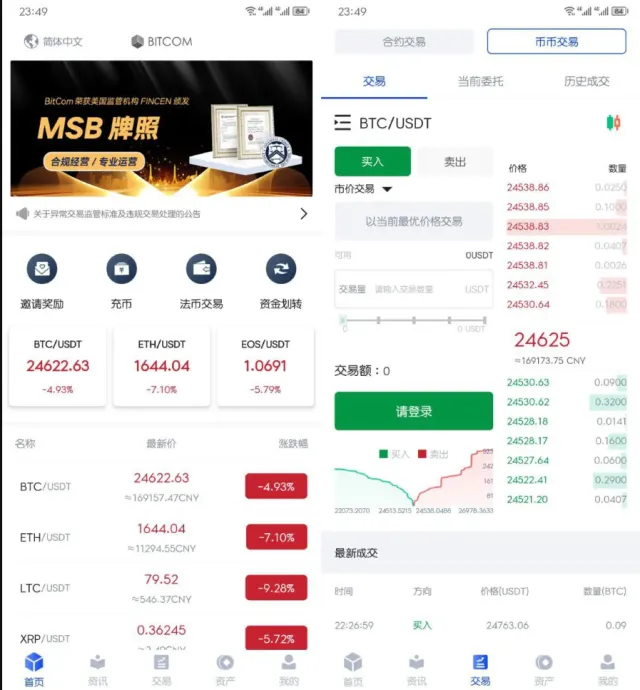 BitCom交易所原生安卓源码+IOS端源码/对接火币网数据/K线需要修复/带简单安装教程