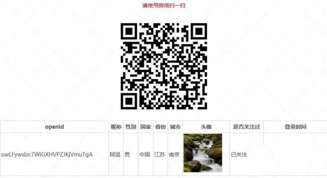 微信授权登录源码/微信公众号关注授权登录源码/扫码关注微信公众号授权登录源码